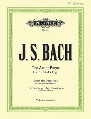 2 Canons from the Art of Fugue (Arranged for Violin and Cello): Canon Alla Duodecima, Canon Per Augmentationem (Set of Parts) by Bach, Johann Sebastian