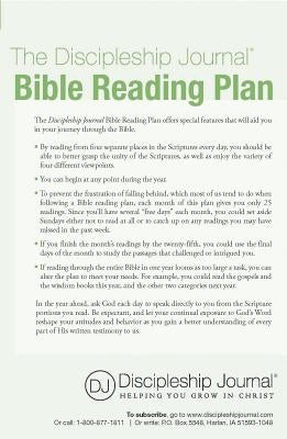 The Discipleship Journal Bible Reading Plan 25-Pack by The Navigators