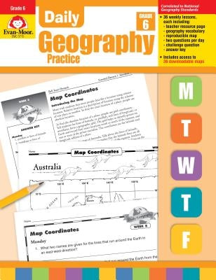 Daily Geography Practice: Grade 6 [With Transparencies] by Evan-Moor Educational Publishers