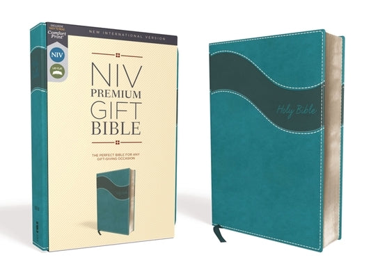 Niv, Premium Gift Bible, Leathersoft, Blue, Red Letter Edition, Comfort Print by Zondervan