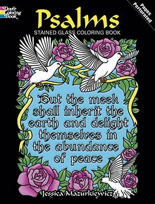 Psalms Stained Glass Coloring Book by Mazurkiewicz, Jessica
