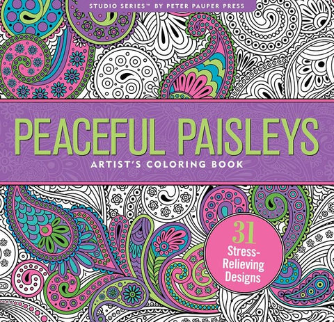 Peaceful Paisleys Adult Coloring Book (31 Stress-Relieving Designs) by Peter Pauper Press Inc