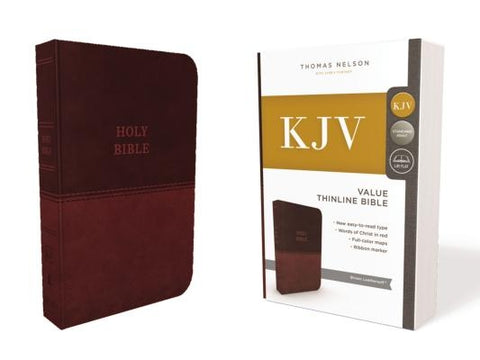 KJV, Value Thinline Bible, Standard Print, Imitation Leather, Red Letter Edition by Thomas Nelson