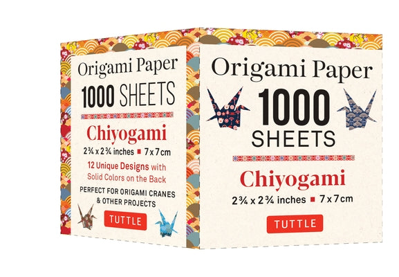 Origami Paper Chiyogami 1,000 Sheets 2 3/4 in (7 CM): Tuttle Origami Paper: High-Quality Double-Sided Origami Sheets Printed with 12 Designs (Instruct by Tuttle Publishing