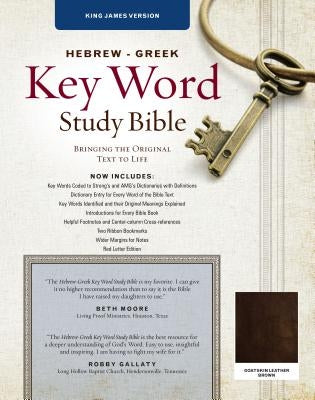 The Hebrew-Greek Key Word Study Bible: KJV Edition, Brown Genuine Goat Leather by Zodhiates, Spiros