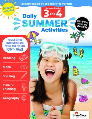 Daily Summer Activities: Moving from 3rd Grade to 4th Grade, Grades 3-4 by Evan-Moor Educational Publishers