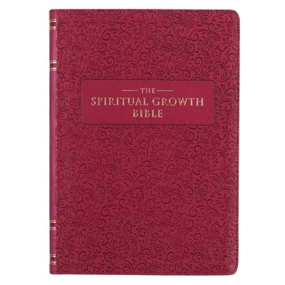 The Spiritual Growth Bible Berry Faux Leather by 