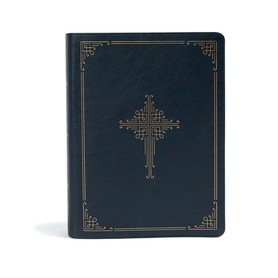 CSB Ancient Faith Study Bible, Navy Leathertouch: Black Letter, Church Fathers, Study Notes and Commentary, Ribbon Marker, Sewn Binding, Easy-To-Read by Holman Bible Staff