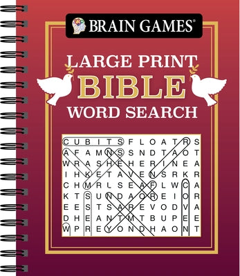 Brain Games - Large Print Bible Word Search (Red) by Publications International Ltd