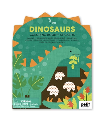 Coloring Book with Stickers Dinosaurs by Petit Collage