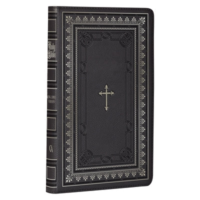 KJV Deluxe Gift Bible Black Cross Faux Leather by 
