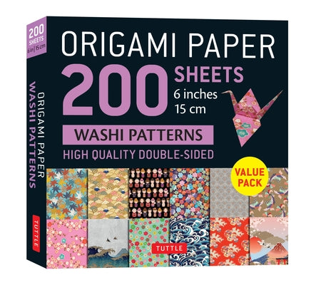 Origami Paper 200 Sheets Washi Patterns 6 (15 CM): Tuttle Origami Paper: High-Quality Double Sided Origami Sheets Printed with 12 Different Designs (I by Tuttle Publishing