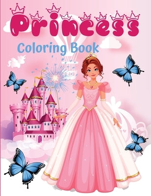 Princess coloring book: 60 unique and beautiful designs for girls aged 3-9 years - a great gift by Dorny, Lora
