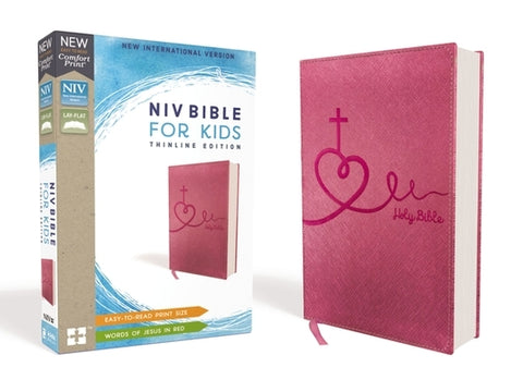 Niv, Bible for Kids, Leathersoft, Pink, Red Letter, Comfort Print: Thinline Edition by Zondervan