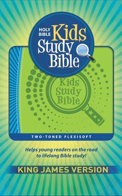 KJV Kids Study Bible Flex Green/Blue Imprintable (Genuine Leather) by Hendrickson Publishers
