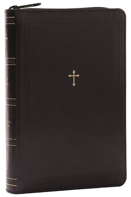 NKJV Compact Paragraph-Style Bible W/ 73,000 Cross References, Black Leathersoft with Zipper, Red Letter, Comfort Print: Holy Bible, New King James Ve by Thomas Nelson