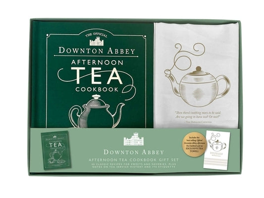 The Official Downton Abbey Afternoon Tea Cookbook Gift Set [Book ] Tea Towel] by Downton Abbey