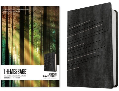 The Message Super Giant Print (Leather-Look, Charcoal/Silver) by Peterson, Eugene H.