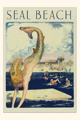 Vintage Journal Seal Beach Mermaid Diving by Found Image Press