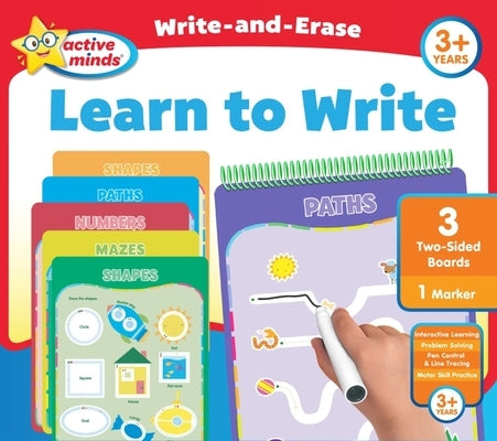 Active Minds Learn to Write Write and Erase Learning Boards by Sequoia Children's Publishing