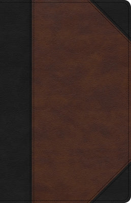 KJV Large Print Personal Size Reference Bible, Black/Brown Leathertouch by Holman Bible Staff