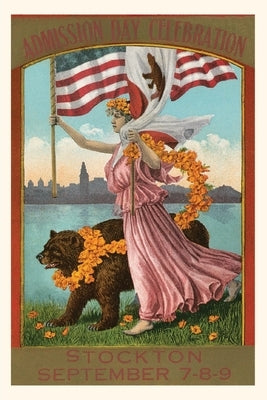 Vintage Journal Admission Day Poster, Stockton by Found Image Press