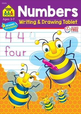 School Zone Numbers Writing & Drawing Tablet Workbook by Zone, School