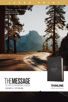 The Message Thinline, Large Print (Leatherlike, Desert Night Black) by Peterson, Eugene H.