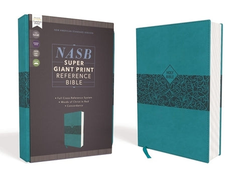 Nasb, Super Giant Print Reference Bible, Leathersoft, Teal, Red Letter Edition, 1995 Text, Comfort Print by Zondervan