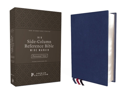Niv, Journal the Word Bible, Double-Column, Cloth Over Board, Navy Floral, Red Letter, Comfort Print: Reflect, Take Notes, or Create Art Next to Your by Zondervan
