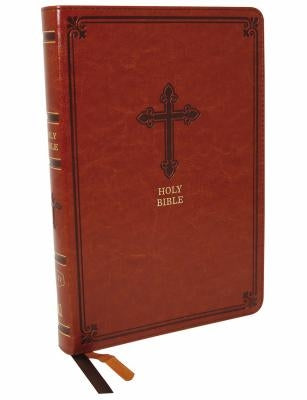 Kjv, Thinline Bible, Large Print, Leathersoft, Brown, Red Letter Edition, Comfort Print by Thomas Nelson