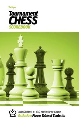 Tabiya Tournament Chess Scorebook: Cover Style: White with Green Graphic by Precision Chess