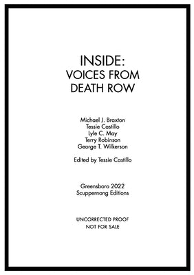 Inside: Voices from Death Row by Castillo, Tessie