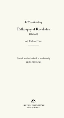 Philosophy of Revelation (1841-42) and Related Texts by Schelling, F. W. J.