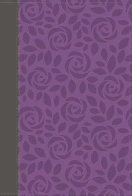 Niv, Thinline Bible, Giant Print, Leathersoft, Gray/Purple, Red Letter, Thumb Indexed, Comfort Print by Zondervan
