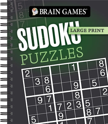 Brain Games - Large Print: Sudoku Puzzles (Dark Gray) by Publications International Ltd