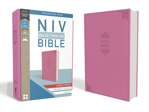 NIV, Value Thinline Bible, Large Print, Imitation Leather, Pink by Zondervan