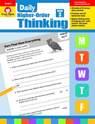 Daily Higher-Order Thinking, Grade 3 by Evan-Moor Educational Publishers