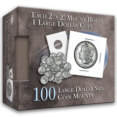 Large Dollar 2x2 Coin Mounts Cube 100 Count by Whitman
