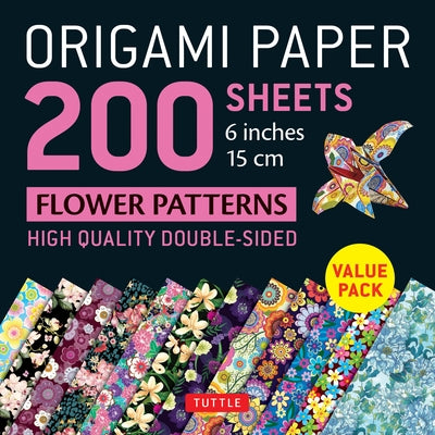 Origami Paper 200 Sheets Flower Patterns 6 (15 CM): High-Quality Double Sided Origami Sheets Printed with 12 Different Designs (Instructions for 6 Pro by Tuttle Publishing