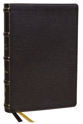 Kjv, Center-Column Reference Bible with Apocrypha Genuine Leather, Black, 73,000 Cross-References, Red Letter, Thumb Indexed, Comfort Print: King Jame by Thomas Nelson