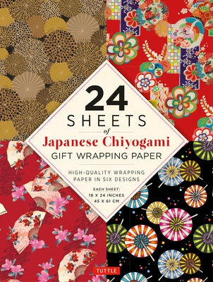24 Sheets of Chiyogami Patterns Gift Wrapping Paper: High-Quality 18 X 24 (45 X 61 CM) Wrapping Paper by Tuttle Publishing