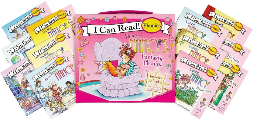 Fancy Nancy's 12-Book Fantastic Phonics Fun!: Includes 12 Mini-Books Featuring Short and Long Vowel Sounds by O'Connor, Jane
